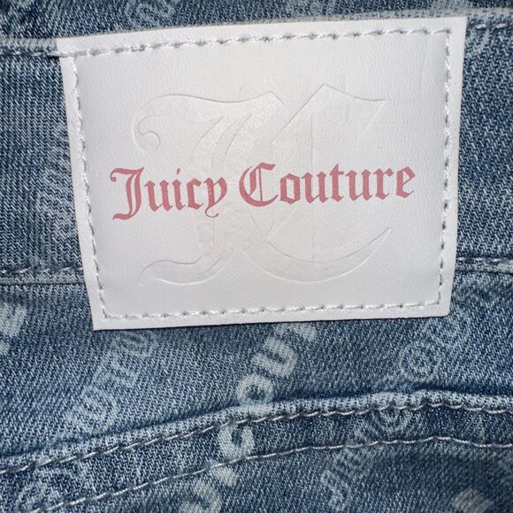 Juicy Couture Kids A/O Logo Print Straight Jeans Medium Wash Size 8 - Picture 6 of 8